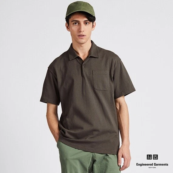 UNIQLO × Engineered Garments EG Polo Shirt Olive Green Used Size L