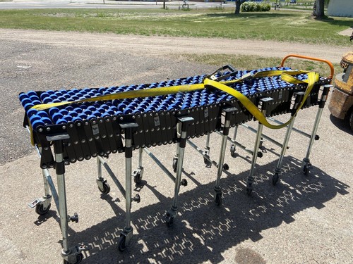 GLOBAL INDUSTRIAL FLEXIBLE 18"x 86"-240"L SKATE CONVEYOR. "Free Ship"