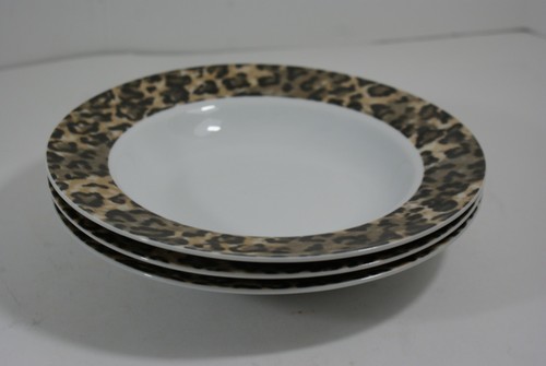 Tienshan Leopard Fine China 8 1/2" Soup Cereal Bowl White Lot of 3 - Picture 4 of 6