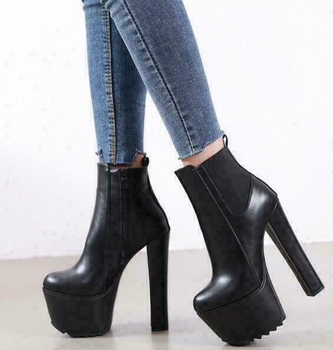 high black platform shoes