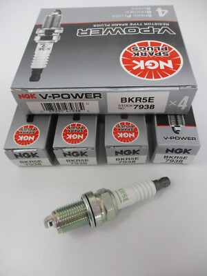 4 Genuine NGK 7938 BKR5E Premium Copper Spark Plug Resistor Small Engines