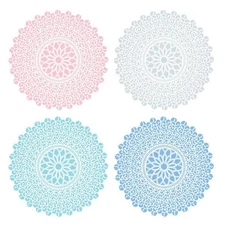 Pacific Merchants Pastel Tones 6.25" Plateful Parchment Dessert Doily - 20ct
