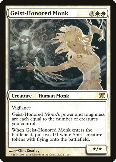 Geist-Honored Monk 1x FOIL ISD MTG Innistrad Rare MINT white Geist-Honored Monk 1x FOIL ISD MTG Innistrad Rare MINT white