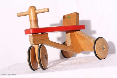 NIC Holzrad Dreirad Kinderrad / Laufrad aus Holz 3Rad Kinderfahrrad /Gummireifen - Bild 15 von 20