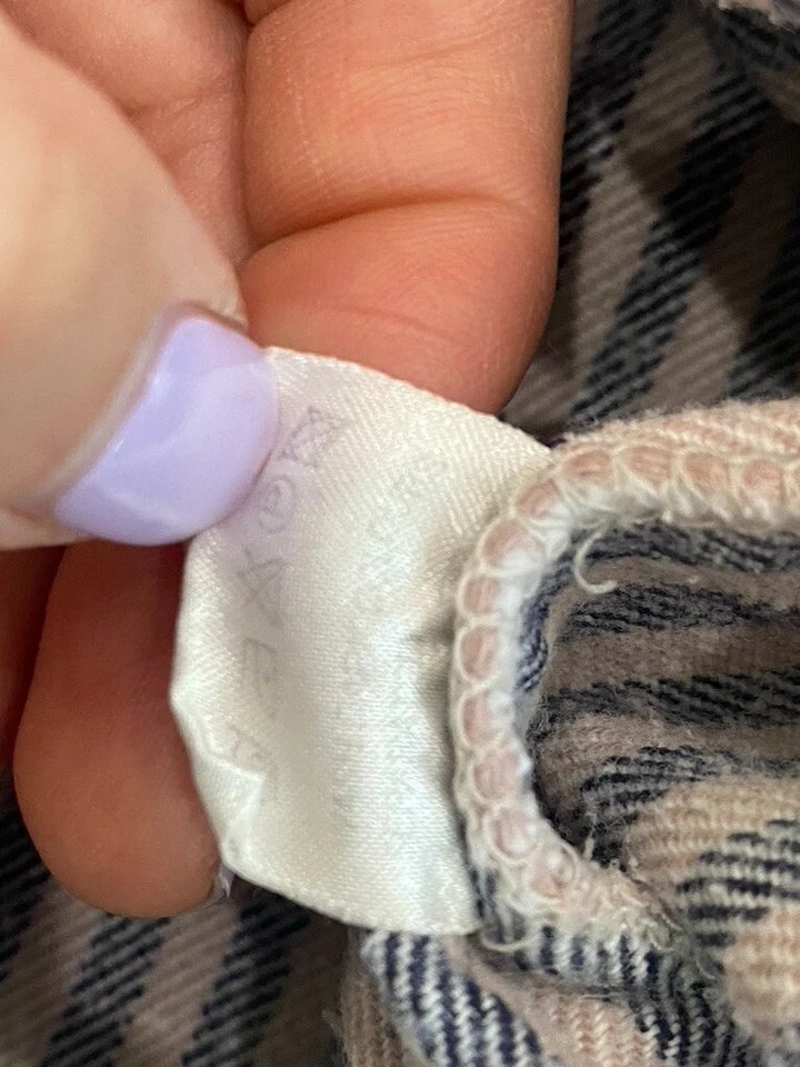 ¡LEER! LEE VALLEY Irlanda Talla M Banda Cuello Henley Franela Abuelo Camisa para Dormir Foto 3 de 4