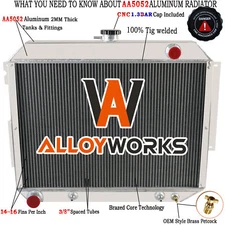 4 Row Radiator For 1966-1970 1968 1967 Dodge Polara/Plymouth Fury/Chrysler 7.2L