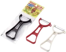 3 Pack Japanese Vegetable Fruit Peeler Made in Japan Assorted Color 1543x3