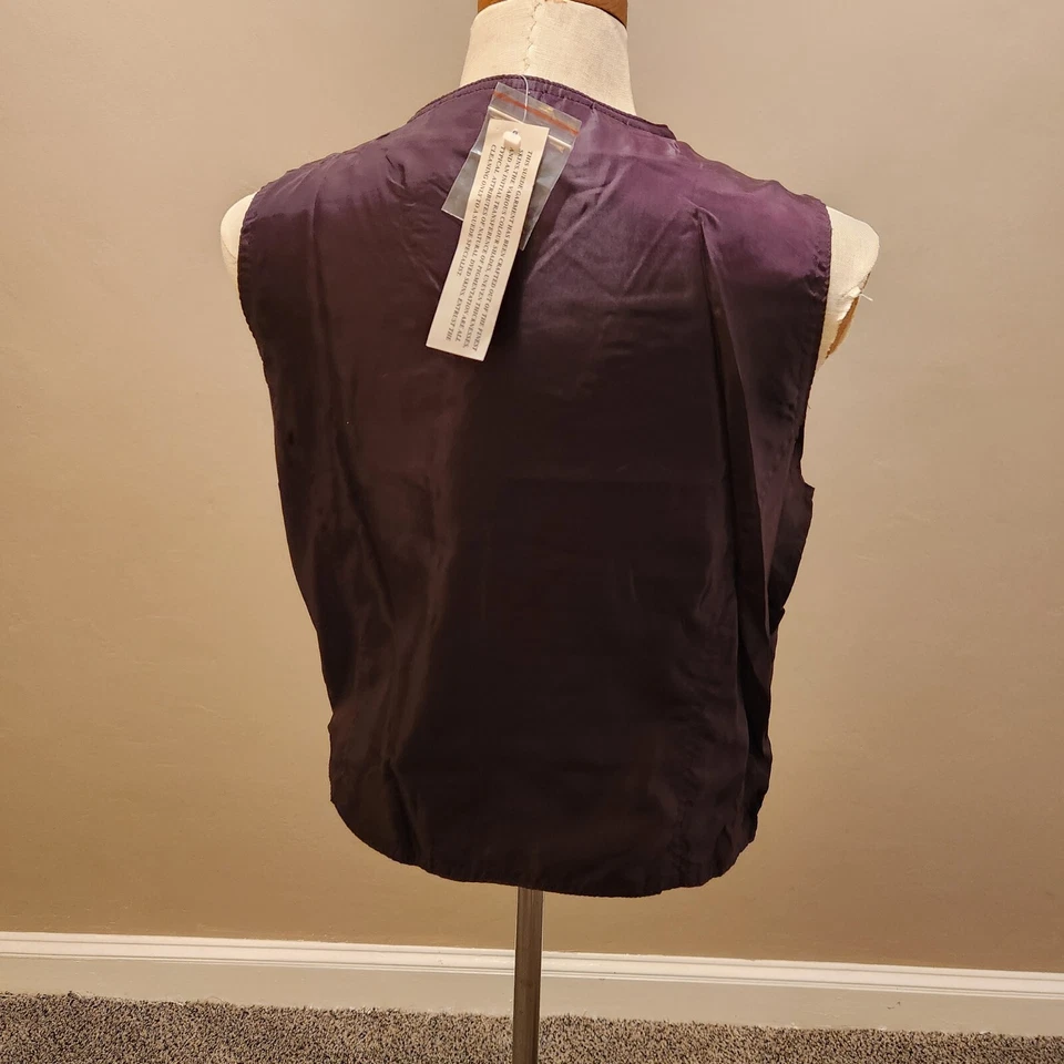 Savannah purple Suede Leather Size Large Vest Womens NOS - Image 4 of 4