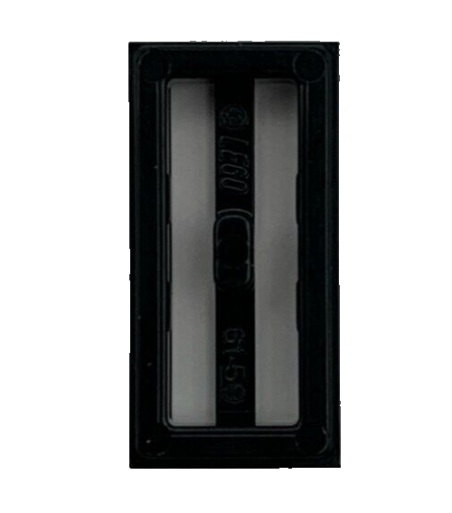 Lego 2412b Black Tile Modified 1 x 2 Grille With Bottom Groove Lip