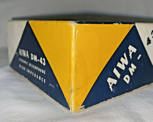 Vintage AIWA DM-43 High Impedance Dynamic Microphone Desktop Boxed Working - Zdjęcie 15 z 17