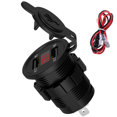 12V Car Cigarette Lighter Socket Dual 2.1A USB Port Charger Power Outlet LED Lit - Picture 13 of 14