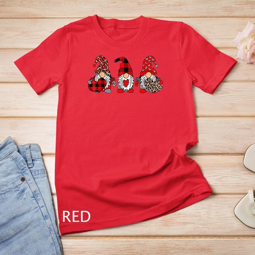 Three Gnomes Holding Heart Leopard Happy Valentine_s Day Mug Unisex T-shirt - Picture 10 of 15