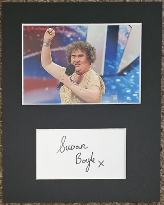 Susan Boyle 'Britains Got Talent', hand signed In person, mounted autograph.