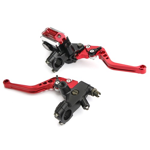 Motorcycle 7/8'' 22mm Handlebar Brake Clutch Master Cylinder Reservoir Lever Kit - Picture 2 of 6