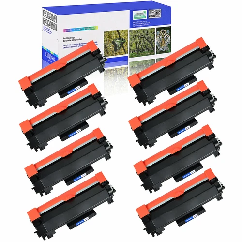 8PK TN760 Toner w/Chip for Brother MFC-L2710DW MFC-L2713DW MFC-L2715DW 