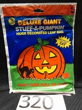 Vintage Halloween Sun Hill Deluxe Giant Stuff-A-Pumpkin Outdoor Decor Leaf Bag