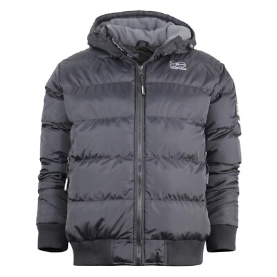 Crosshatch Herren Winter wattiert warm Kapuze Mantel Puffer Jacke Fleece gefüttert Schule