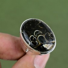 Turritella Agate Rings 925 Sterling Silver Designer Ring Available In Ring Size