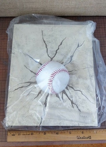 Placca Baseball Smashing - Parete incrinata -- Espositore fresco -- Uomo Cave -- Wall Art - Foto 4 di 5