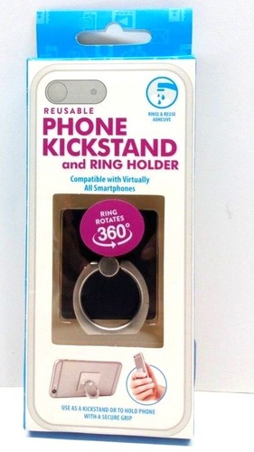 ReTrak - Finger Grip/Kickstand for Mobile Phones - Black - 第 1/2 張圖片