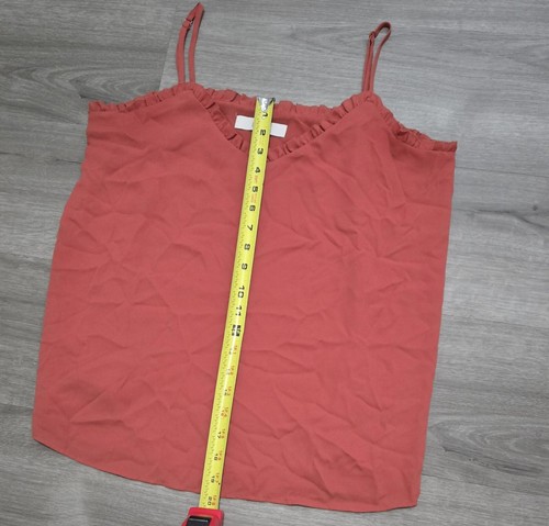 NWOT Ann Taylor LOFT: Polyester Spaghetti Strap Tank Top Red Size Medium - Picture 5 of 6