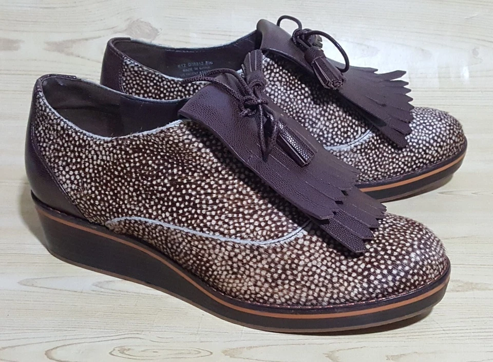 Zapatos para mujer Cole Haan con cuña Oxford pelo de becerro cuero 8,5 B Foto 2 de 4