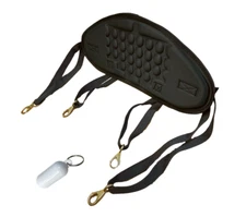 Pactrade Marine Adjustable Straps Black Padded Kayak Canoe Backrest Support SUP