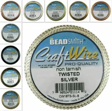1/2 Half Round Bead Smith Wire  18-21 gauge 8 colors