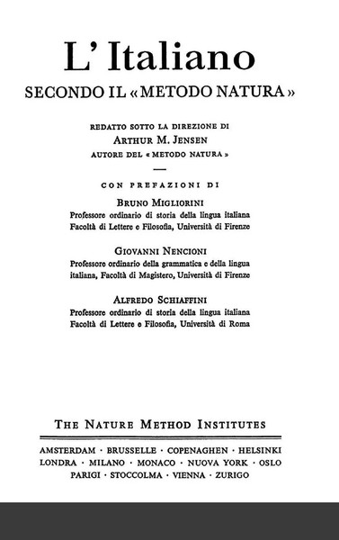 Arthur M. Jensen | L'italiano Secondo Il Metodo Natura | Buch | Italienisch-image