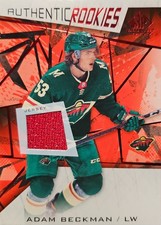 2021-22 SP Game Used Authentic Rookies Red Jerseys Adam Beckman #131 Rookie RC