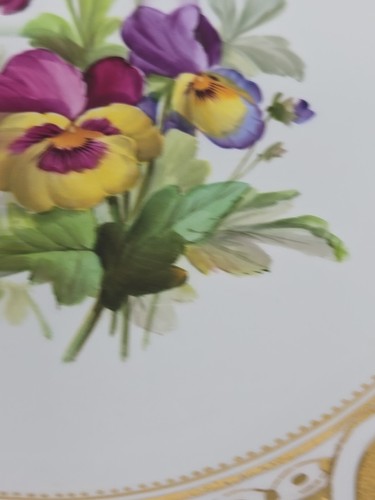 Antique Minton Reticulated Pate Pansies A 7705 9 1/4" - Picture 5 of 18