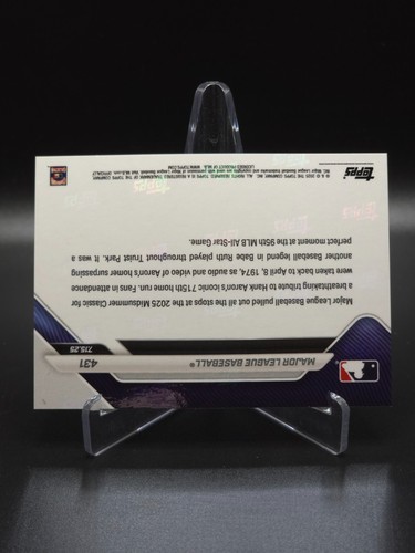715 HRs! Hank Aaron 2025 Topps Now MLB All-Star Game Atlanta #431 Gold #35/50 - Picture 4 of 4