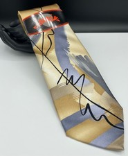 J. GARCIA Men's 100 Silk Tie  Yellow  Abstract  Collection 50