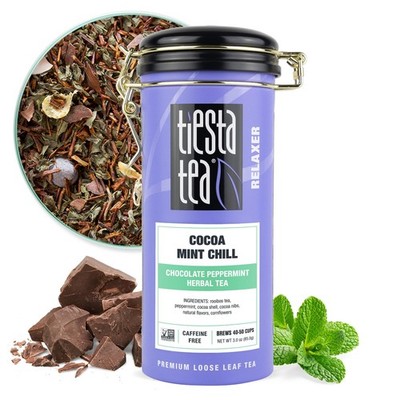 Tiesta Tea Cocoa Mint Chill Loose Leaf Tea 50 Cups Caffeine Free Delight