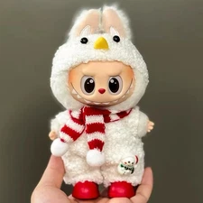 Labubu Clothes Snowman Outfit Costume For 17cm (No Doll)