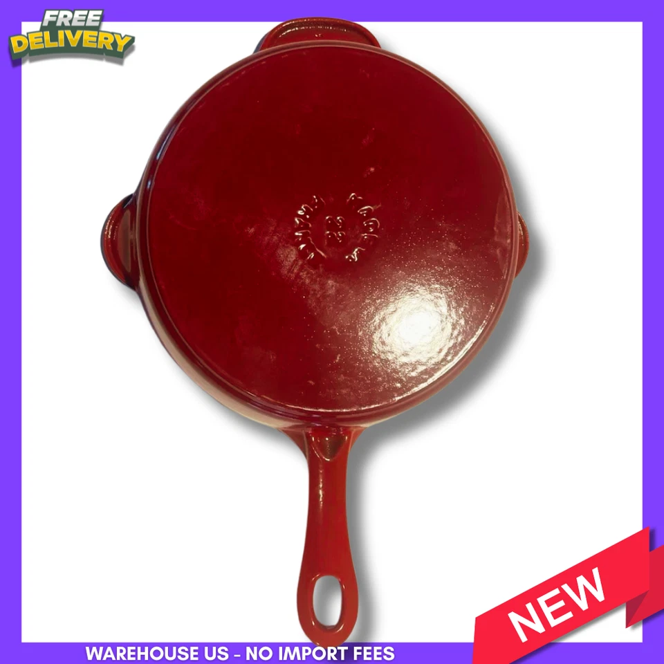 NUEVA SARTÉN PROFUNDA TRADICIONAL DE HIERRO FUNDIDO STAUB 8,5 pulgadas, cereza y granadina Foto 3 de 4