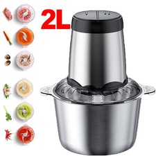 300W Electric Food Vege Chopper Food Processor Kitchen Meat Grinder Mixer 2L US