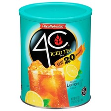 Decaffeinated Iced Tea Lemonade Mix Unsweetened Powder Large Canister 47.2 Ounce