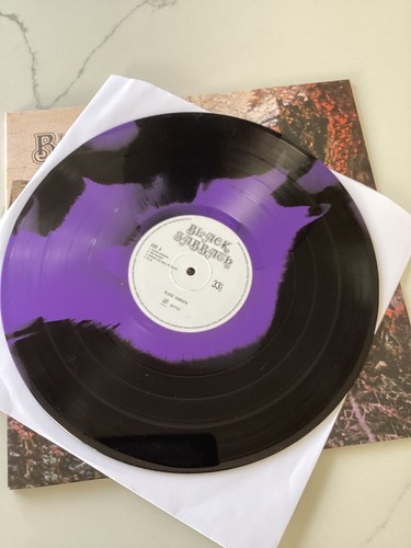 BLACK SABBATH S/T PURPLE & BLACK SPLATTER PRESSING VINYL LP BMGCAT736CLP - Picture 5 of 6