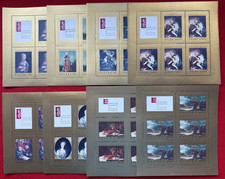 POLAND 1967, Polish Art, Scott 1551-1558 MINI SHEETS 5 STAMPS, 1 LABEL, MNH