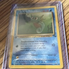 Pokémon Horsea 49/62 Fossil 1st Edition Regular Basic 40HP Common English