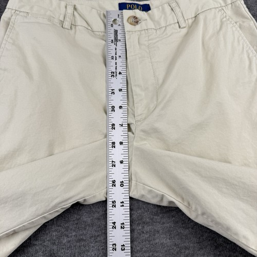 Polo Ralph Lauren Chino Shorts Khaki Beige Flatfront Size Boys’ 18 100% Cotton - Picture 4 of 8