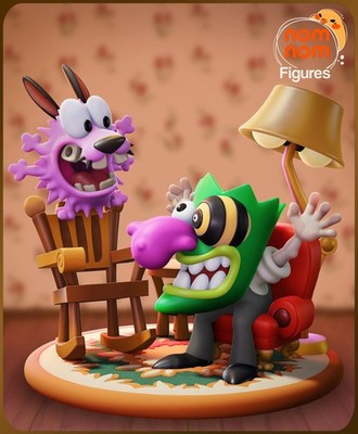 Courage the Cowardly Dog (Chibi) 3D-gedruckter Modellbausatz