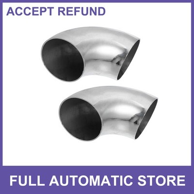 2 Pcs OD 2.5'' 90 Degree Mandrel Bend Elbow Stainless Steel Bend Exhaust Tube