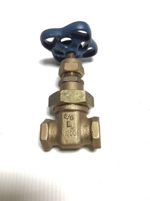 Nibco T-136/T-126 3/8in Gate Valve - Bronze, Non-Rising Stem, Union Bonnet, T...