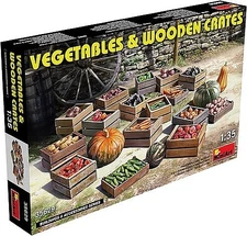 Mini-Art Vegetables amp; Wooden Crates - Plastic Model Military Diorama