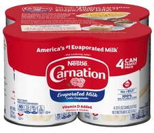 Evaporated Milk, 12 Fl Oz, Pack of 4 Cans