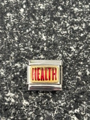 Original Nomination Modular Charm Enamel Red HEALTH 18 Kt Stainless Steel Italy