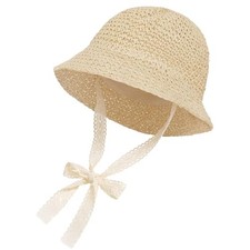 Baby Girl Straw Hat Outdoor Baby Toddler Sun One Size 6-24 Months Beige