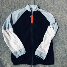 Redvanly Jacket Mens Medium Black White Lightweight Full Zip Activewear New Tag